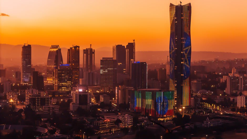 A scenic view of Addis Ababa, Ethiopia