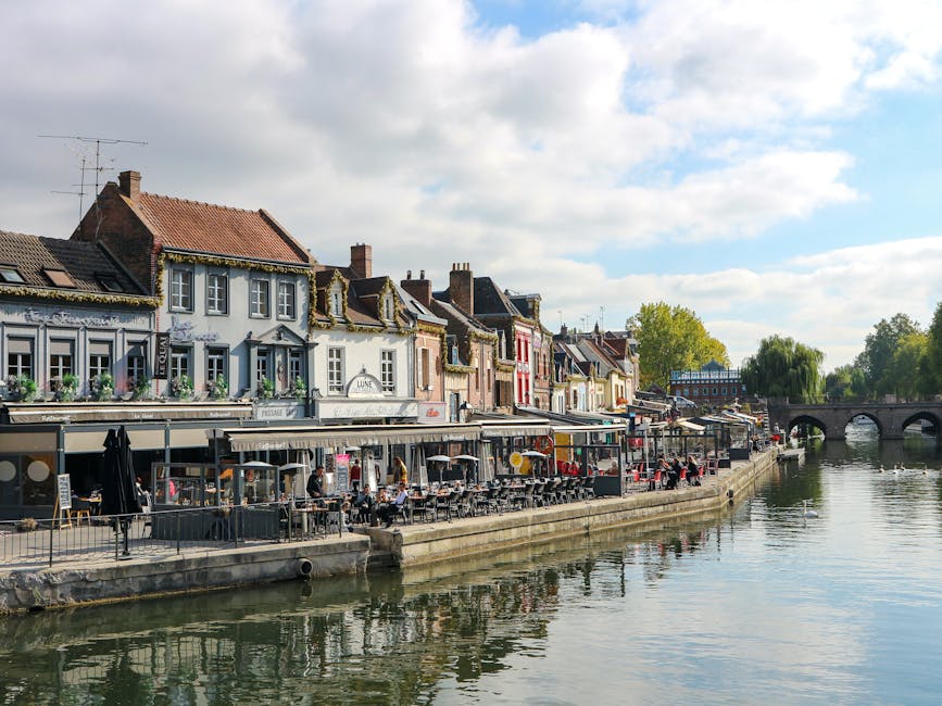 A scenic view of Amiens, France