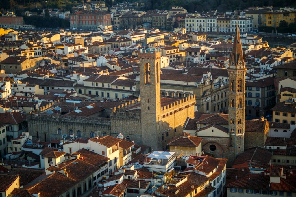 A scenic view of Arezzo, Italy
