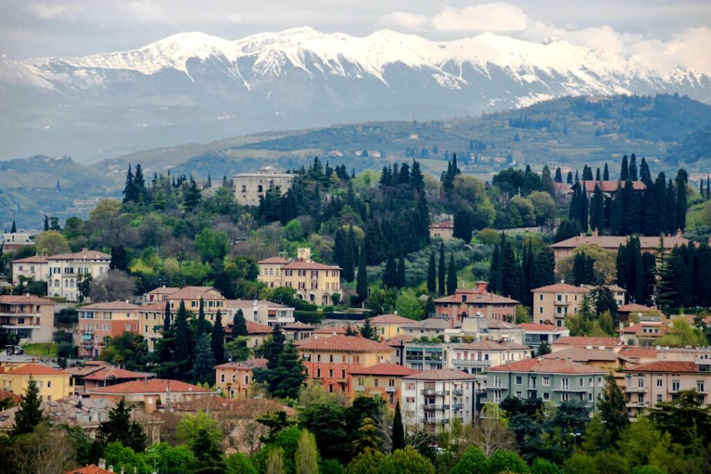 A scenic view of Bergamo, Italy