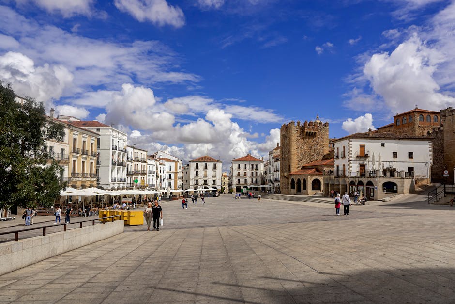 A scenic view of Caceres, Spain