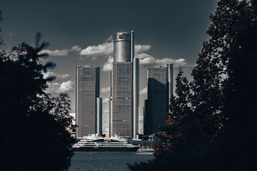 A scenic view of Detroit, United States of America