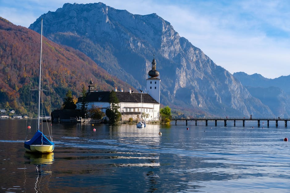 A scenic view of Gmunden, Austria