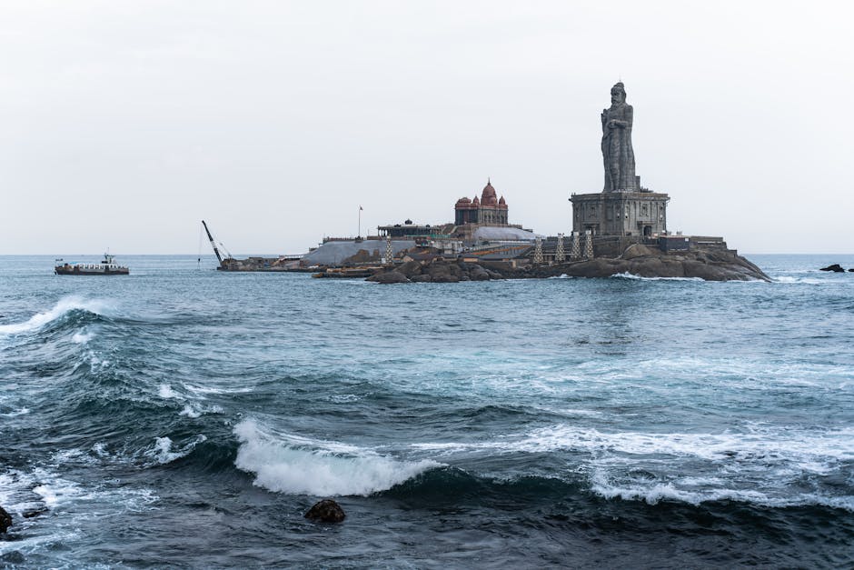 A scenic view of Kanyakumari, India
