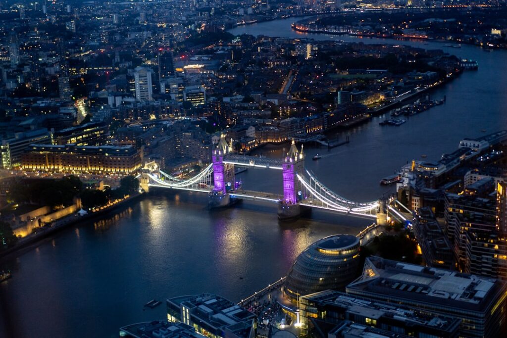A scenic view of London, UK