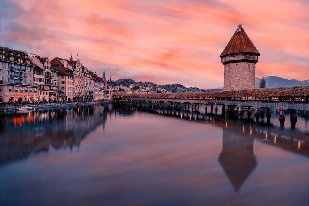 A scenic view of Lucerne, Switzerland
