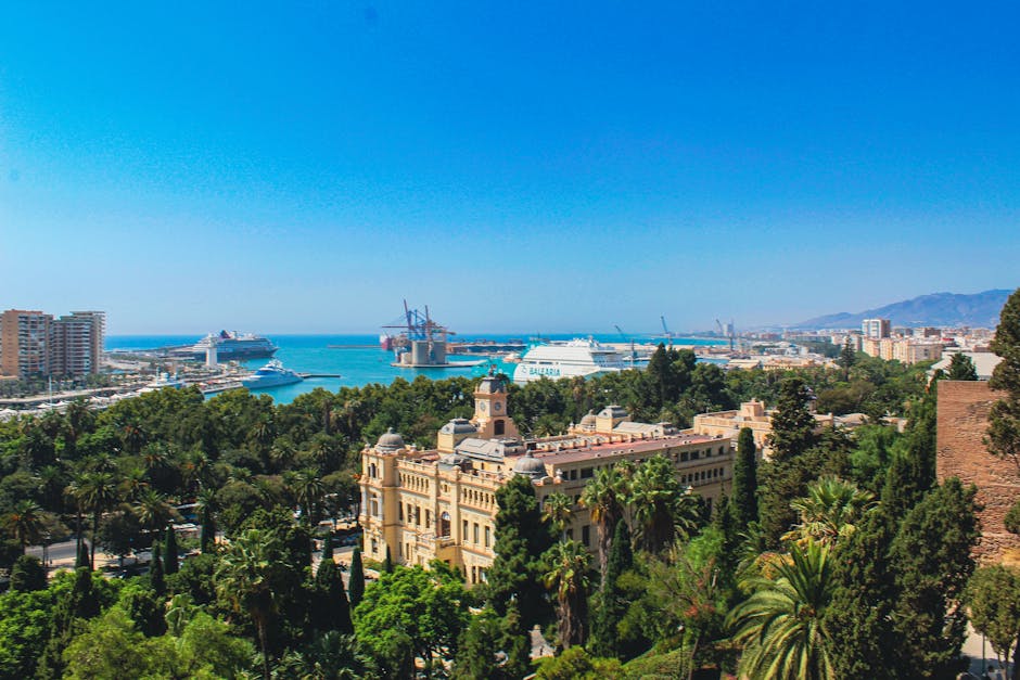 A scenic view of Malaga, Spain