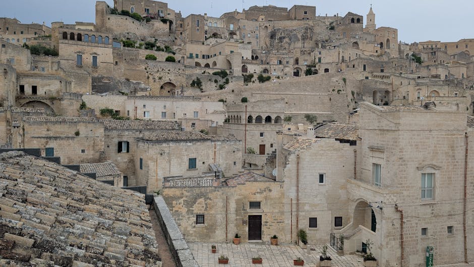 A scenic view of Matera, Italy