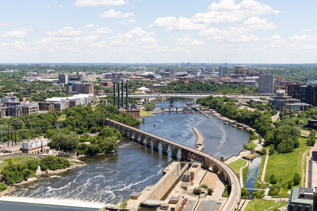 A scenic view of Minneapolis, United States of America