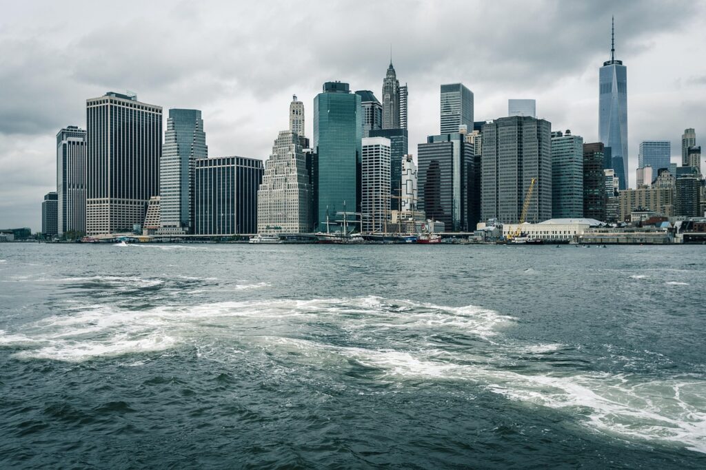 A scenic view of New York City, USA