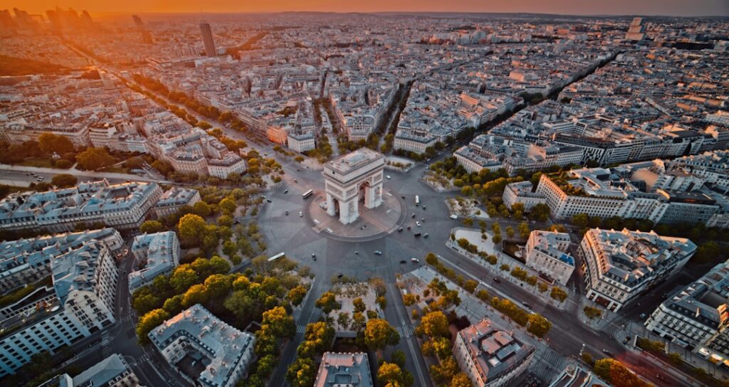 A scenic view of Paris, France