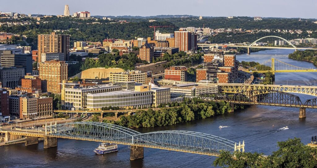 A scenic view of Pittsburgh, United States of America