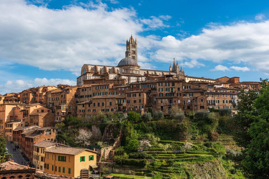 A scenic view of Siena, Italy