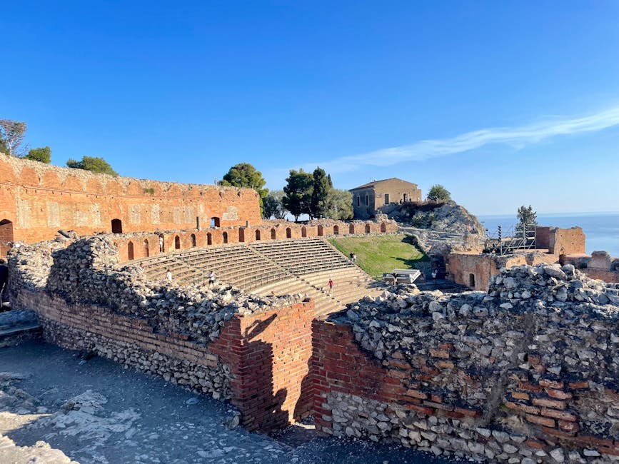 A scenic view of Taormina, Italy