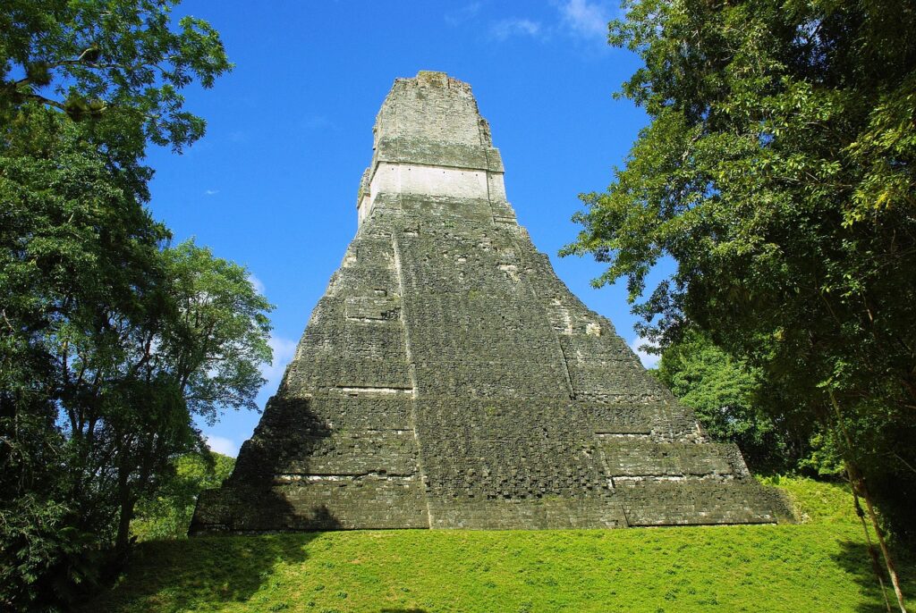 A scenic view of Tikal, Guatemala