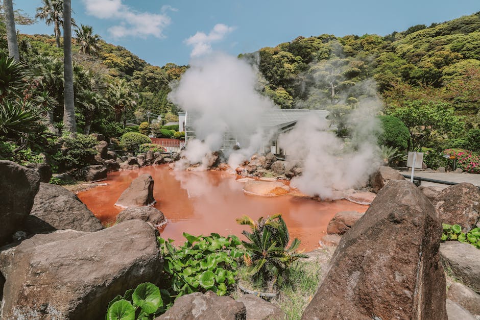 A scenic view of Beppu, Japan